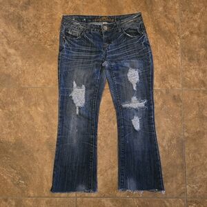 Dark Denim | ALMOST FAMOUS | Cropped Jean